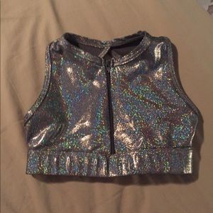 Silver dance top never worn